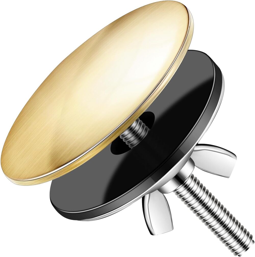 2 Inch Kitchen Sink Hole Cover Faucet Stainless Steel Stopper Metal Plug Gold
